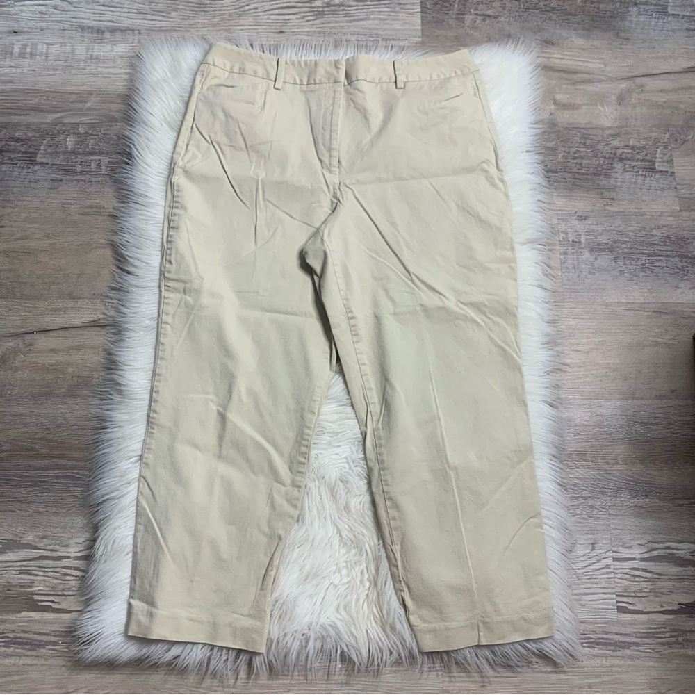 Talbots Beige Cropped Casual Wear Pant